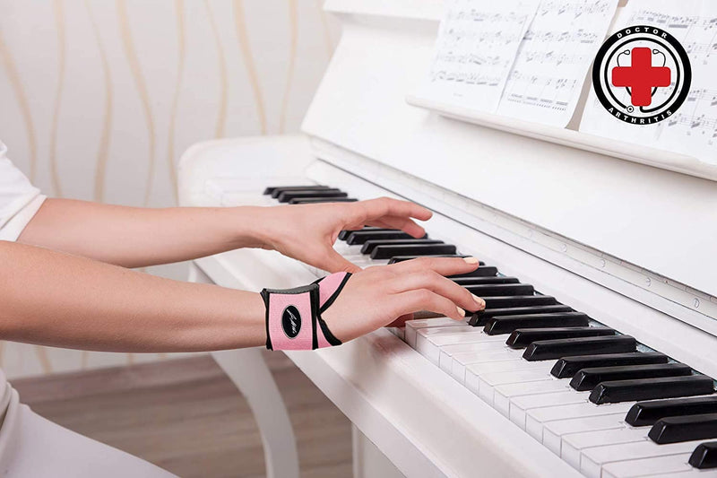 [Australia] - Bundle: Heat Therapy Gloves (Lavender Scented, Universal Size, 1 Pair, Blue) + Wrist Support (Pink) 