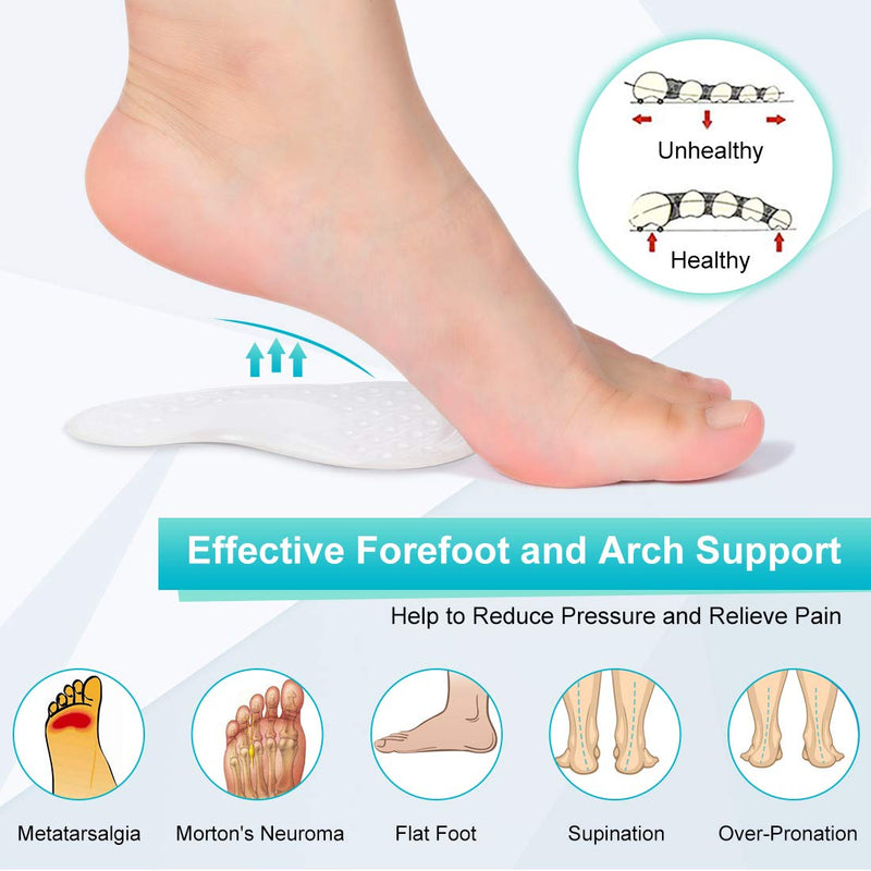 [Australia] - Gel Instep Arch Support, Arch Pad for Flat Feet, High Arch, Fallen Arch Support Insoles for Women Men & Kids, One Size Fits All 