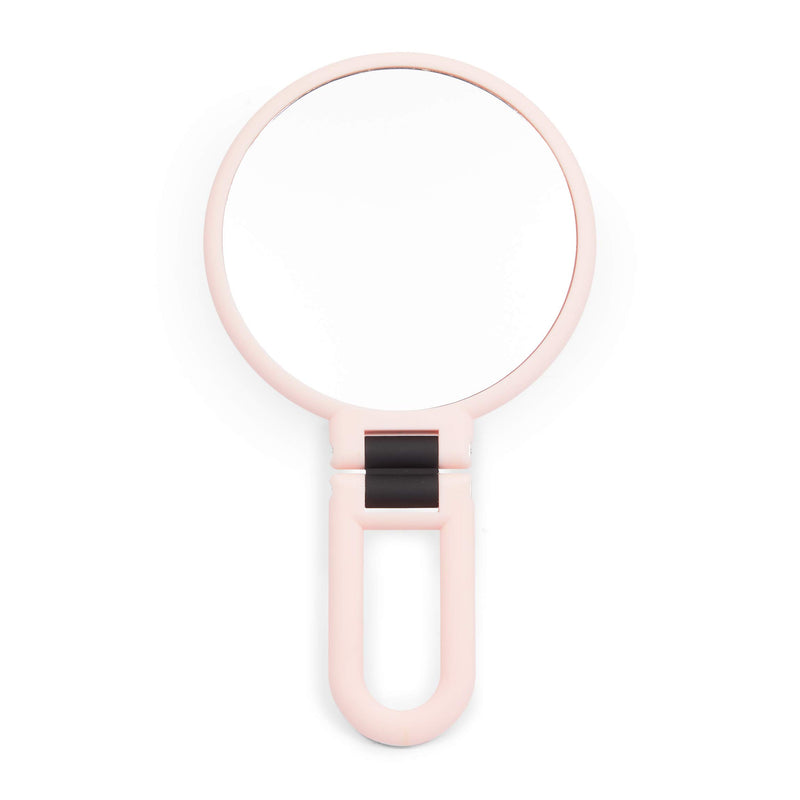 [Australia] - Pink Handheld Magnifying Mirror for Makeup, 1/10x Magnification (5.5 in) 