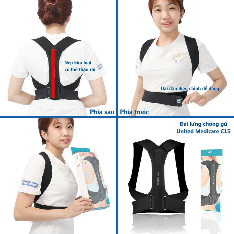 [Australia] - EZONEDEAL Posture Corrector -Back Brace for Men and Women, Fully Adjustable Spine and Back Support, Breathable Back Brace, Comfortable Clavicle Straightener, Pain Relief for Neck, Back, Shoulders (Large) 