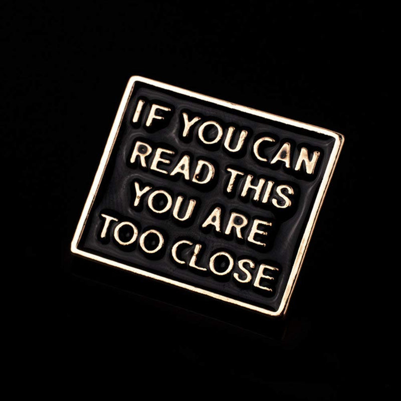 [Australia] - IF YOU CAN READ THIS Metal Enamel Pin for Backpack/Bag/Jeans Clothes Badge Lapel Pin Brooch Jewelry 