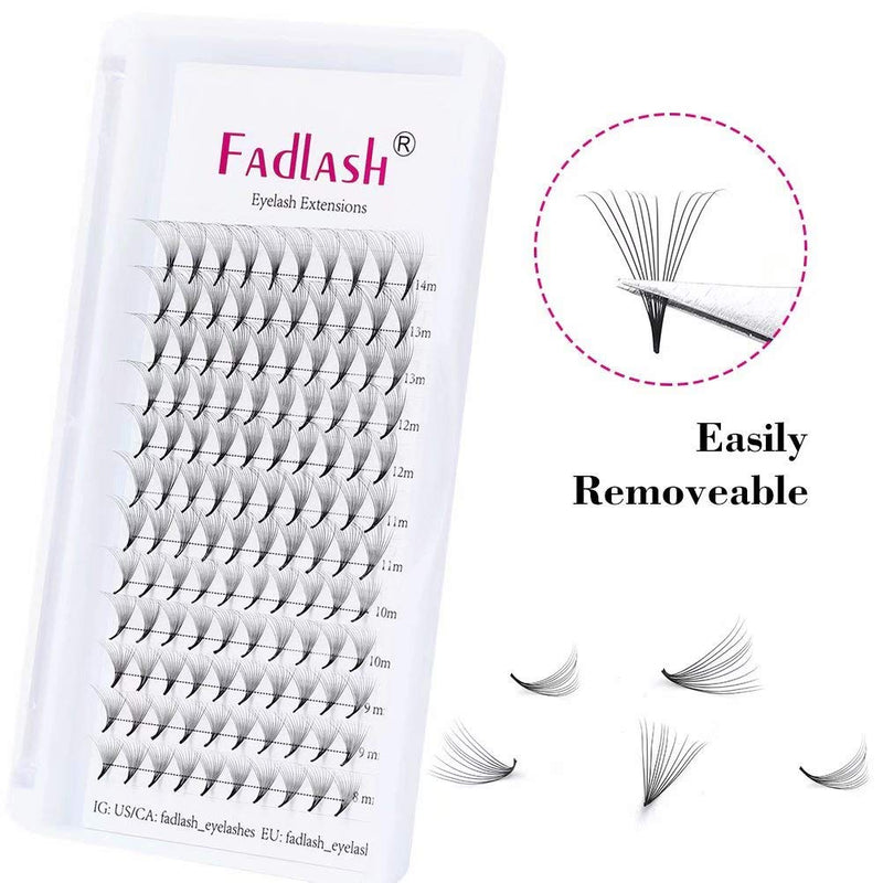 [Australia] - Russian Lashes 11D 0.07 Thickness C Curl 8-14mm Mix Tray Russian Lashes Premade Russian Volume Lashes Pre Made Fan Lashes Volume Lashes Pre Made Fans(11D-0.07C-MIX(8-14)) MIX(8-14) 11D-0.07-C 