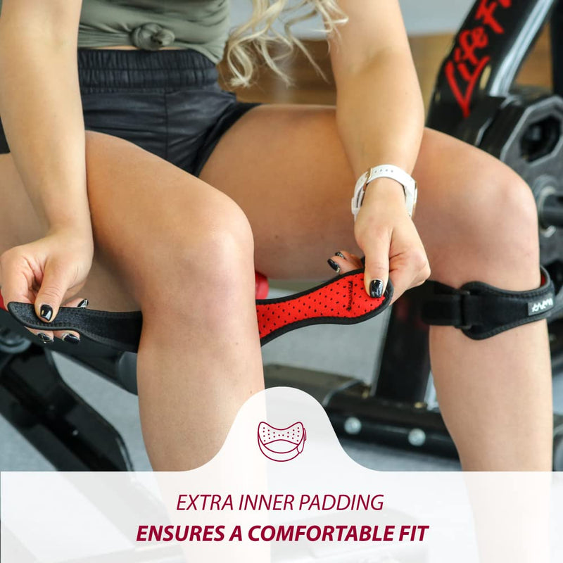 [Australia] - KARM Patella Knee Strap - Patella Tendon Knee Strap for Knee Support, Sports, Meniscus Tear, Patellar Tendonitis. Light Alternative for Knee Braces and Knee Sleeves Plus Size (2XL/3XL/4XL/5XL/6XL) Black (Pair) 