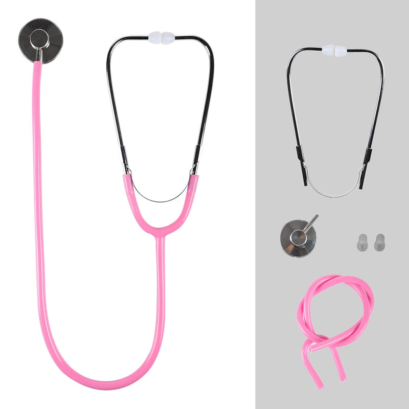 [Australia] - MorTime Dual Head Stethoscope, Real Working Stethoscope for Kids Cosplay, Educational Equipment, Pink (1 pc) 