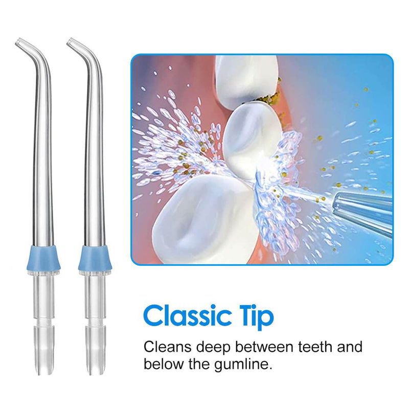 [Australia] - 2Pcs Replacement Classic Jet Tips for Waterpik Flosser WP100 WP250 WP300 WP450 WP660 WP900Other Oral Irrigators(Blue) 