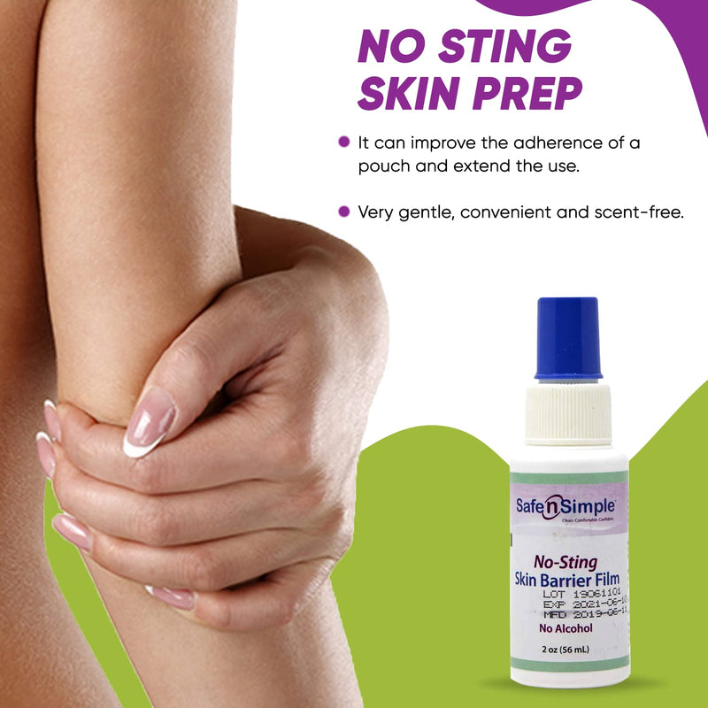[Australia] - Safe n' Simple No Sting Barrier Film Spray, Odor-Free Pre Tape Spray, No-Alcohol Skin Prep Spray, 2 Ounce Spray Bottle, (SNS80792) 