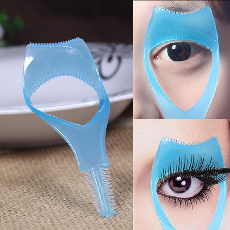 [Australia] - 2pcs Eyelash Makeup Tool Upper Lower Eye Lash Mascara Guard Applicator Guide Helper with Eyelash Comb(Random Color) 