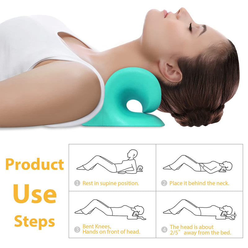 [Australia] - Neck Stretcher,Neck Cloud,Neck Cloud - Cervical Traction Device,Neck Pain Relief,Neck Traction,Neck Flexi,Neck Pain Relief Pillow - Green 