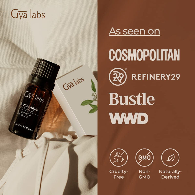 [Australia] - Gya Labs Eucalyptus Essential Oil - 100% Pure and Natural Eucalyptus Oil - Eucalyptus Oil for Diffuser, Fresh, Minty & Relieving Scent (10ml) 10 ml (Pack of 1) 