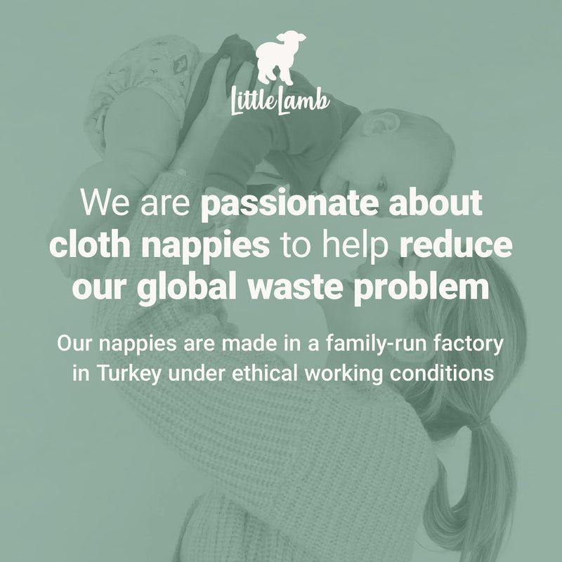 [Australia] - LittleLamb Reusable Nappy Wrap, Ideal Cover for Swim Nappies or Regular Baby Nappies, Stretchy and Breathable, Washable, Excellent Containment, Size Newborn, Bushy Tails Pattern 
