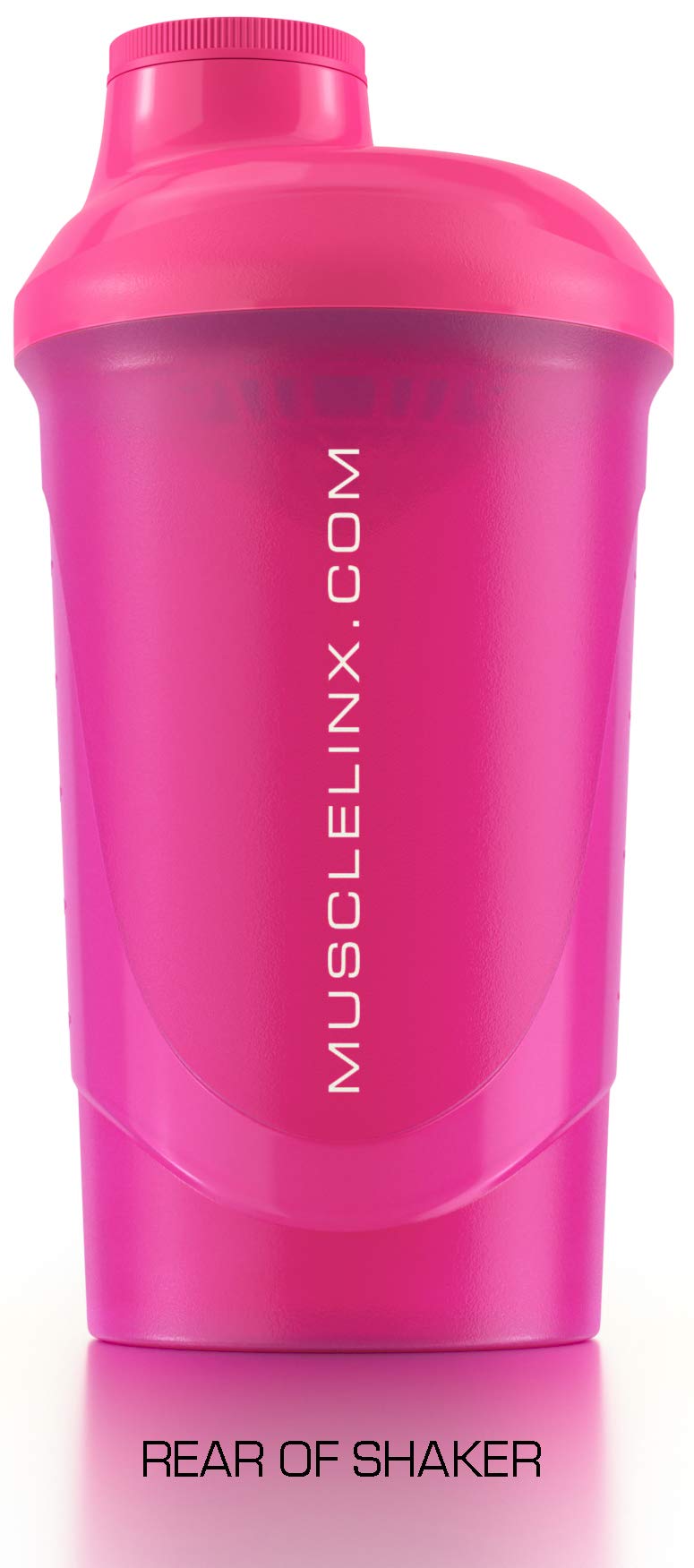 [Australia] - Protein Shaker Screw top 100% Leak Proof Drinks Bottle 600ml to 800ml by Musc (Pink) Pink Transparent 