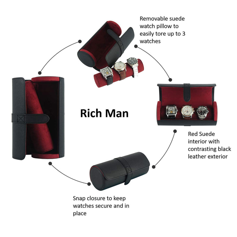 [Australia] - Decorebay Rich Man Roll Style Travel Watch Case and Organizer 