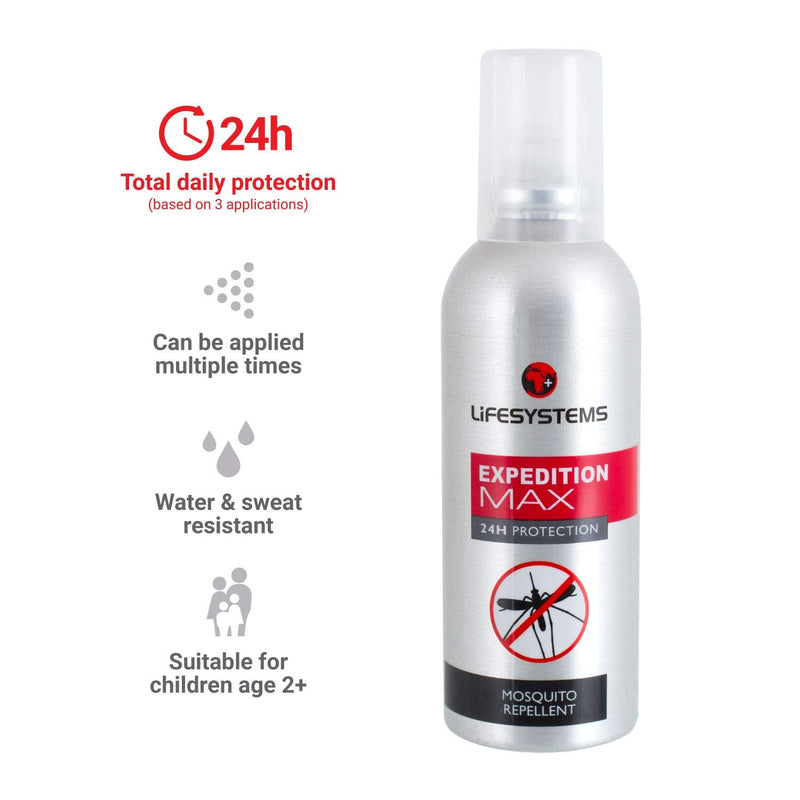 [Australia] - Lifesystems Insect Repellent Expedition Max Mosquito Repellent Pump Spray With DEET Long Lasting 100 ml Spray 