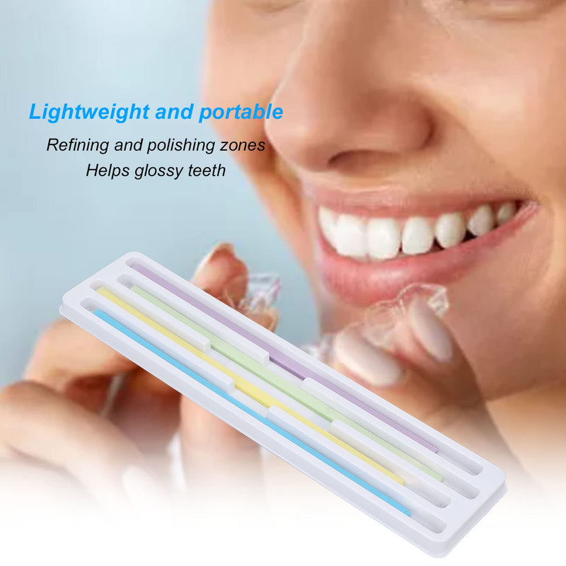 [Australia] - 60 pcs Polishing Strips, Teeth Polishing Strips for Teeth Polishing, 4 Colors Portable Dental Sandpaper File Dental Wear Resistant Plastic 