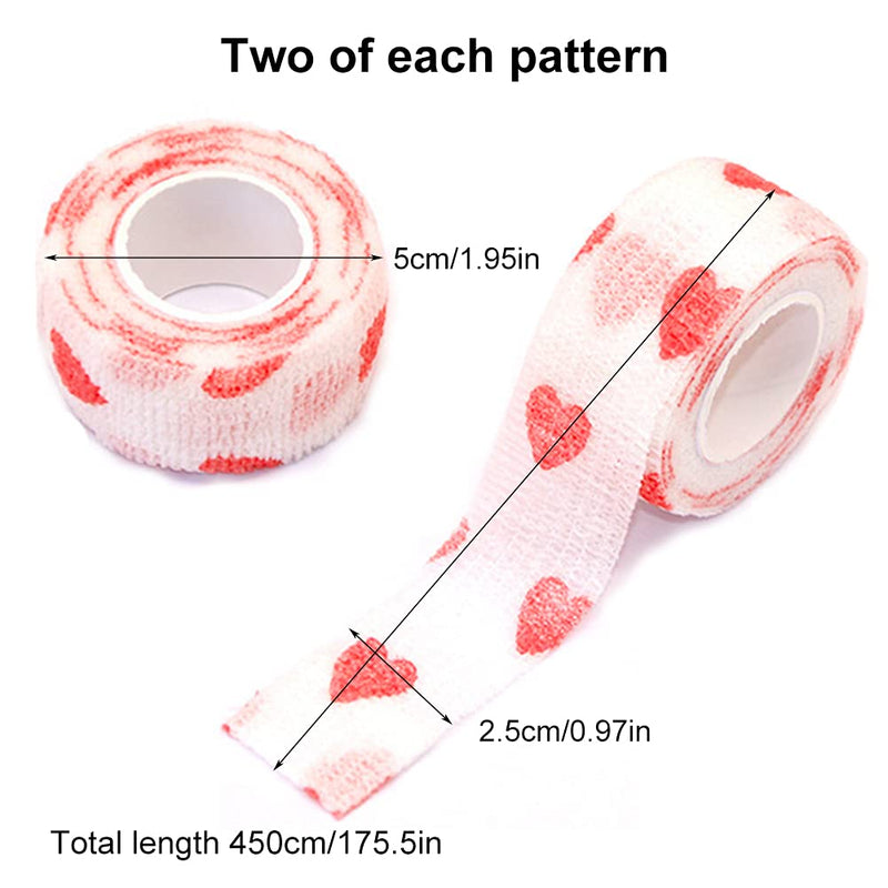 [Australia] - Finger Tape 2.5cm Self Adhesive Elastic Bandage Tape Breathable Non-Woven Finger Protectors for Writing, Sport 8 Rolls 