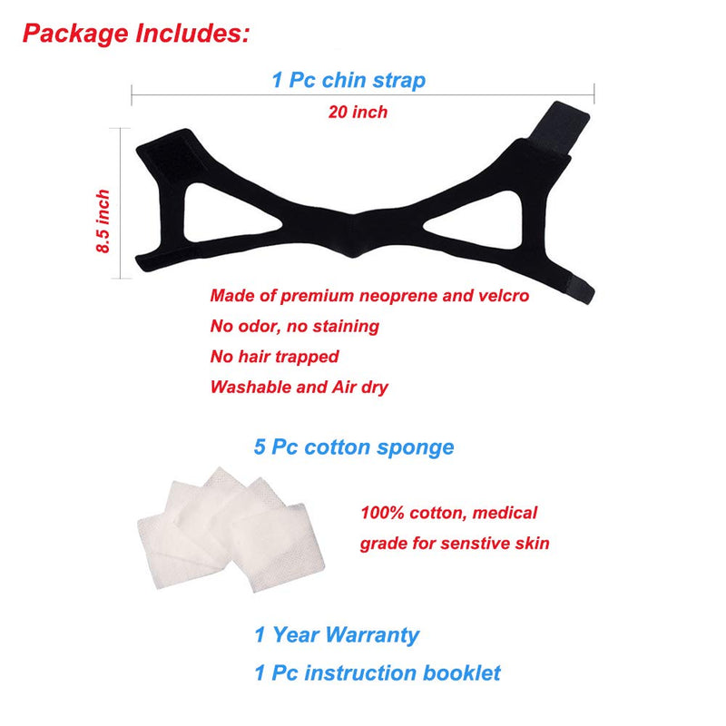 [Australia] - CPAP Chin Strap No Itchy No Odor No Stain, for Small to Medium Size, CPAP Supplies for Sensitive Skin, Non-invasive Anti Snoring Chin Strap wo Irritation, Open Mouth Breathing Prevention Strap 