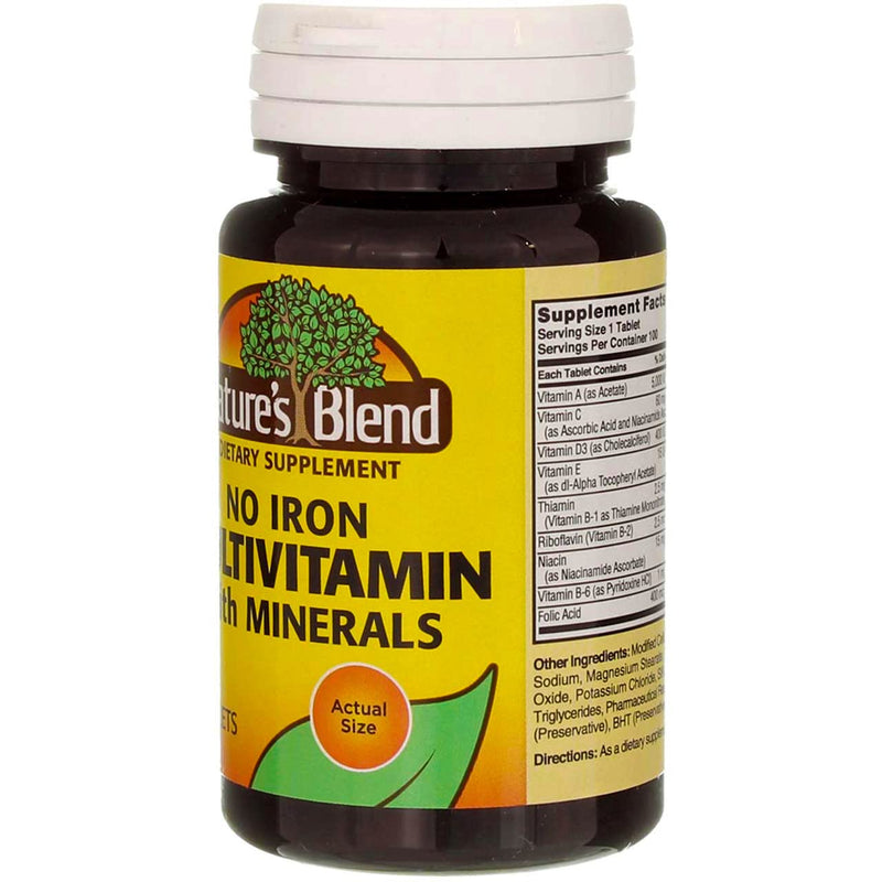 [Australia] - Nature's Blend Multiple Vitamin with Minerals No Iron 100 Tabs 