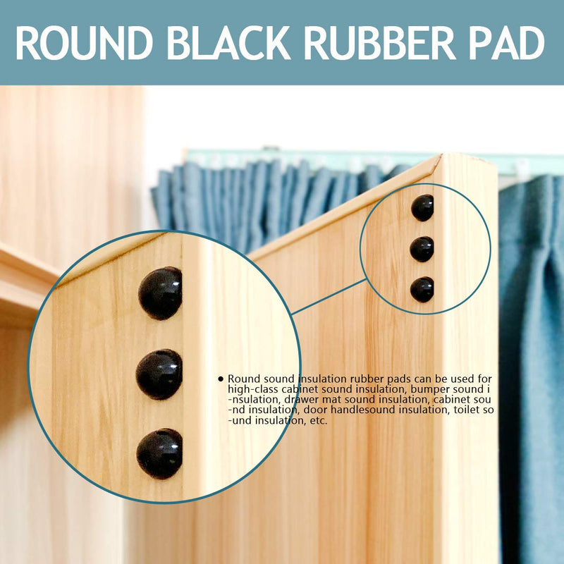 [Australia] - Pack of 100 Adhesive Bumper Pads for Drawers, Cutting Boards, Glass Tops, Small and Kitchen Furniture, Picture Frames Sound Dampening Transparent Rubber Feet for Cabinet Doors (Black) Black 