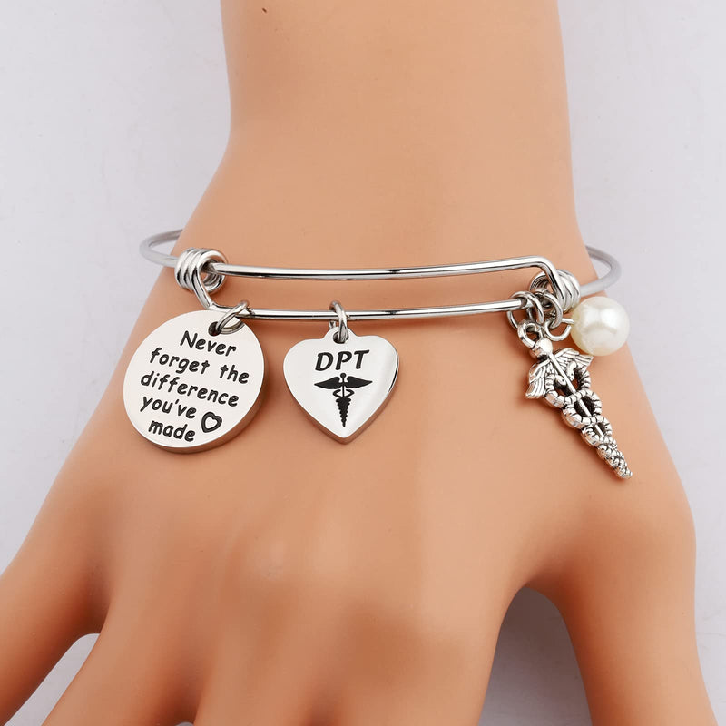 [Australia] - WSNANG DPT Bracelet Doctor of Physical Therapy Graduation Gift Never Forget The Difference You've Made DPT Graduate Gift DPT Difference BR 