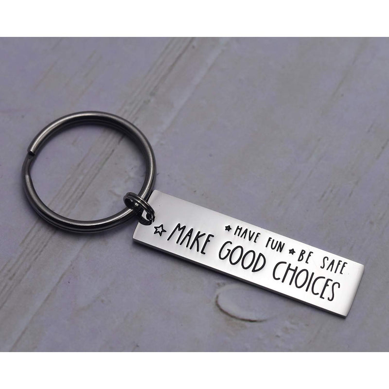 [Australia] - LParkin College Student Gifts High School Graduation Gifts Fun Keychain for Daughter Mom- Have Fun Be Safe Call Your Mom Keychain for Her Him Have Fun Be Safe Make Good Choices 