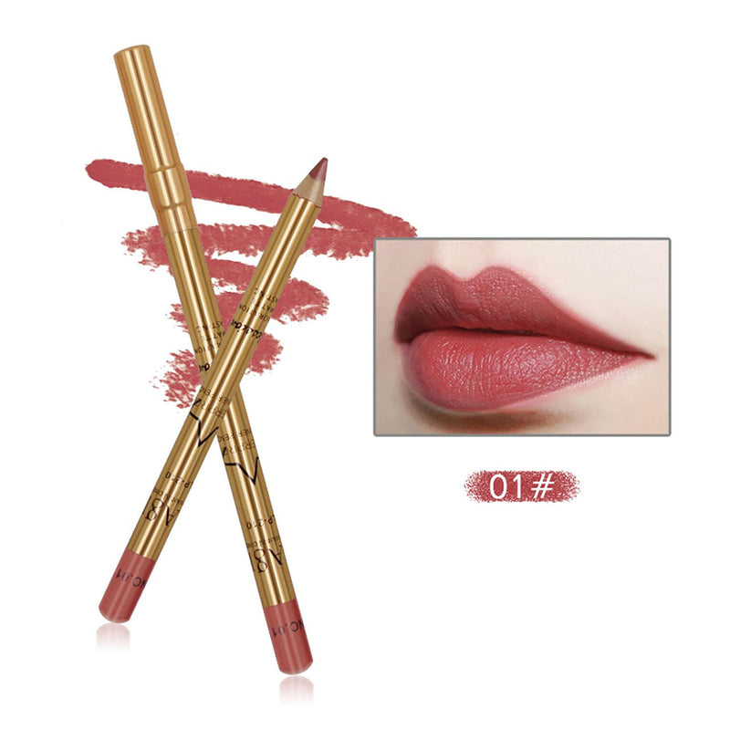 [Australia] - CCbeauty Lip Liner Pencil Makeup Matte Lip Liner Pen Waterproof Long Lasting Lipstick Liner Slim 8 Color Set with Sharpener 