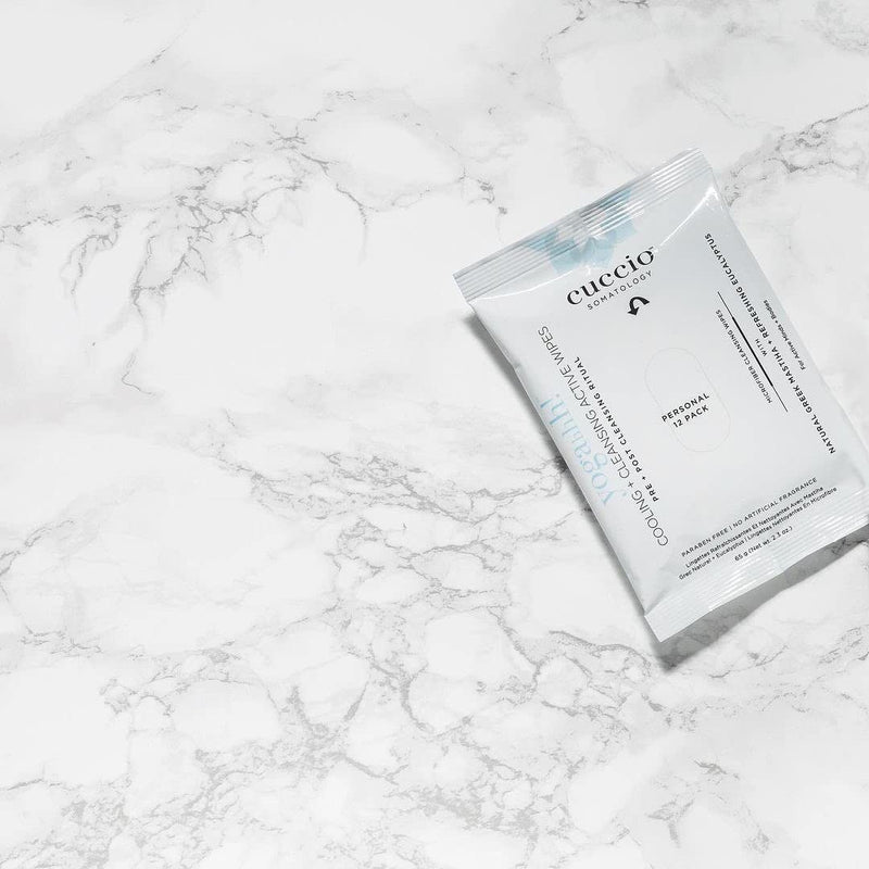 [Australia] - Cuccio Somatology Cooling and Cleansing Active Body Wipes - Get Clean and Cool Pre and Post Workout - With Greek Mastiha and Refreshing Eucalyptus - Paraben Free, No Artificial Fragrance - 12-Pack 