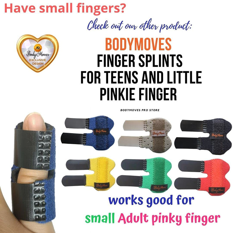 [Australia] - BodyMoves 2 Finger Splints plus 2 sleeves for Trigger Mallet Broken Finger brace joint support for men and women- ideal for seniors (4 pc set, Aqua Blue) 4 Count (Pack of 1) 