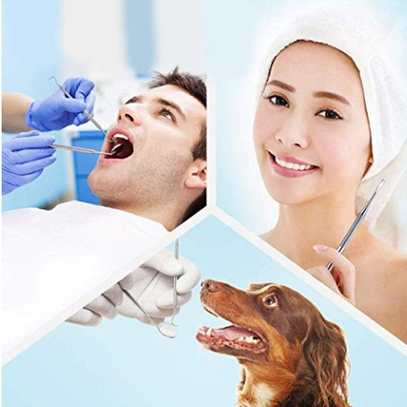 [Australia] - Oral Care Kit 3pcs/Set Stainless Steel Oral Care Kit Plaque Calculus Removal Dental Hygiene Tool for Home Use 