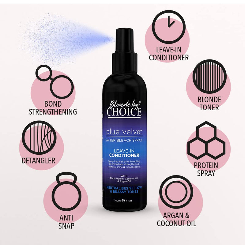 [Australia] - Blonde by Choice After Bleach – 3 in 1 Blonde Hair Toner, Damaged Hair Treatment & Leave in Conditioner Spray. Use Directly After Hair Bleach & Blonde Hair Dye Or Between Visits to the Salon. 