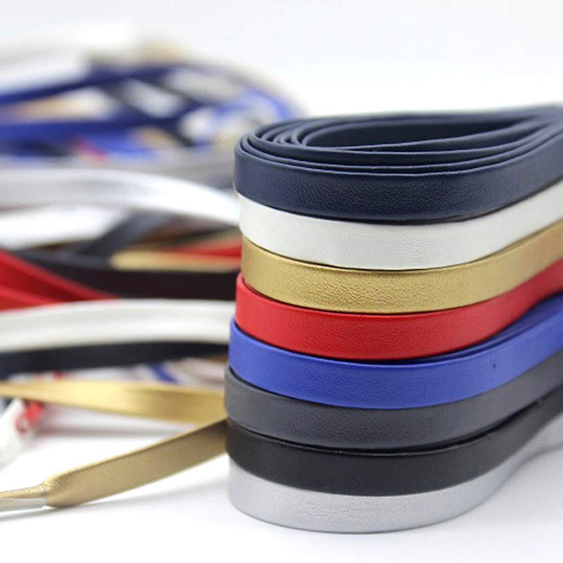 [Australia] - One Pair Flat PU Leather Laces Shoelaces for Shoes Sneaker Boot Red 71'' 