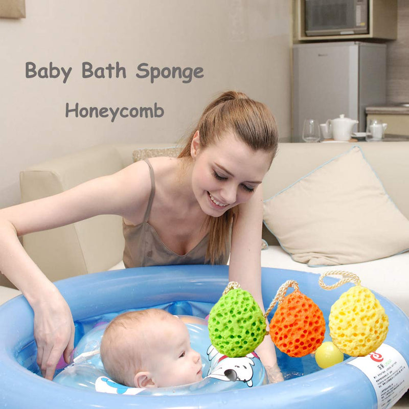 [Australia] - Spclsim Bath Shower Sponge Body Scrubber Loofah Sponge Gentle Body Exfoliating Loofahs Pouf Cleaning Body Luffa Sponge for Women Men Kid (A-Multi-Color-a) A-multi-color-a 