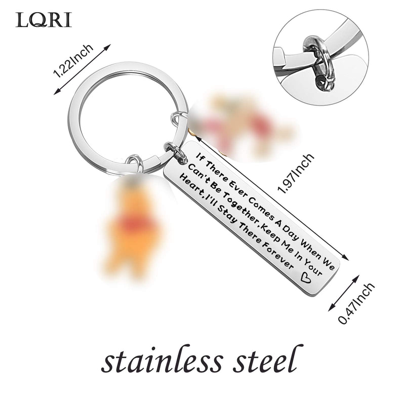 [Australia] - LQRI If There Ever Comes a Day When we Can't be Together Inspired Gift Keychain BFF Gift Girlfriend Gift Long Distance Relationship Friendship Gift sliver 