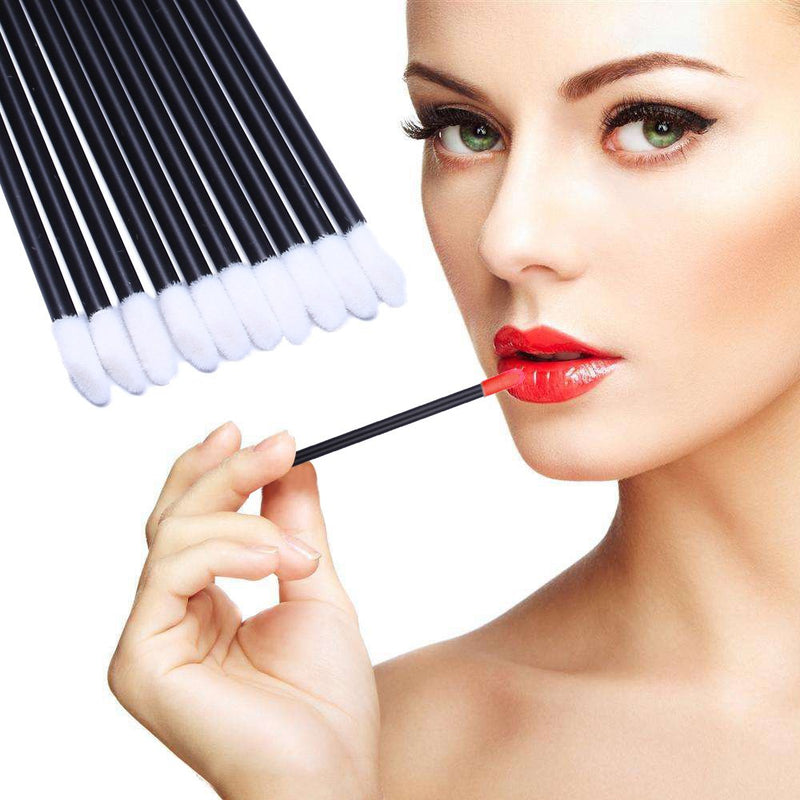 [Australia] - Tbestmax 200 Disposable Mascara Wand Spoolies and Lip Brushes, Lipstick Lipgloss Applicator for Eyebrow Eyelash Extension Makeup Black 