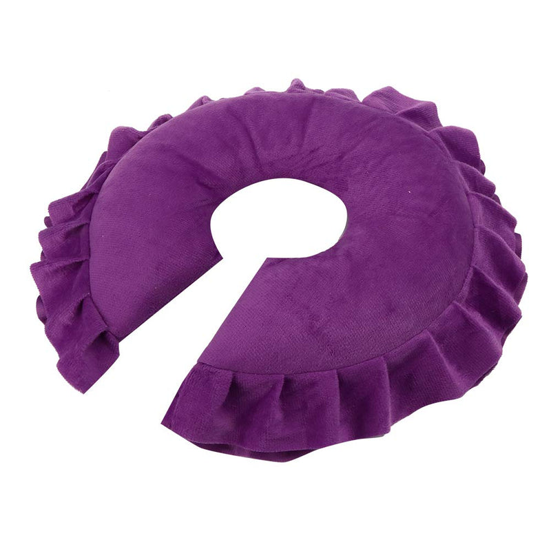 [Australia] - Face Pillow U-shaped Neck Support Cushion Massage Bed Face Pillow Spa Salon Massage Table Cradle Pillow Napping Cushion Soft Beauty Skin Care Travel Flight Head And Neck(Purple) 