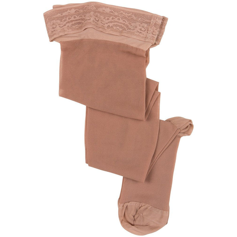 [Australia] - EvoNation Women’s Thigh High 8-15 mmHg Sheer Graduated Compression Stockings – Mild Pressure Compression Garment Tan Beige Nude Small (1 Pair) 