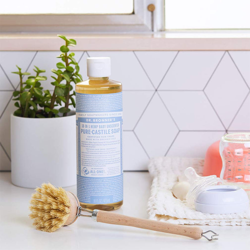 [Australia] - DR BRONNERS Organic Baby Pure Castille Liquid Soap 473ml (PACK OF 1) Unscented 473 ml (Pack of 1) 