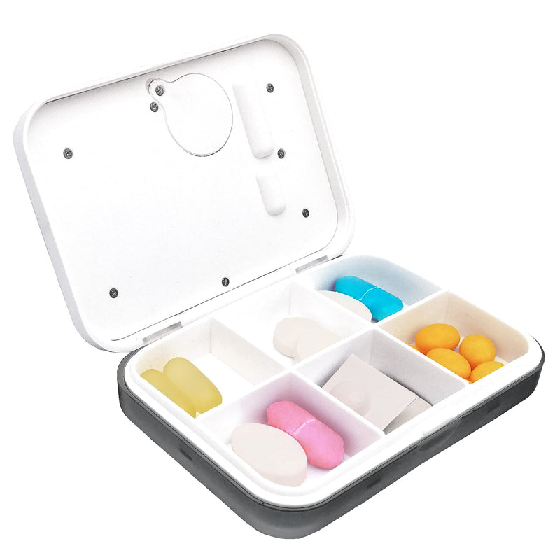 [Australia] - Weinberger 02263 Electronic Pill Box with Alarm, Medicine Reminder, Display, Pill Box, Pill Clock, Pill Box with Timer, Vibration Alarm, Alarm Clock, White 