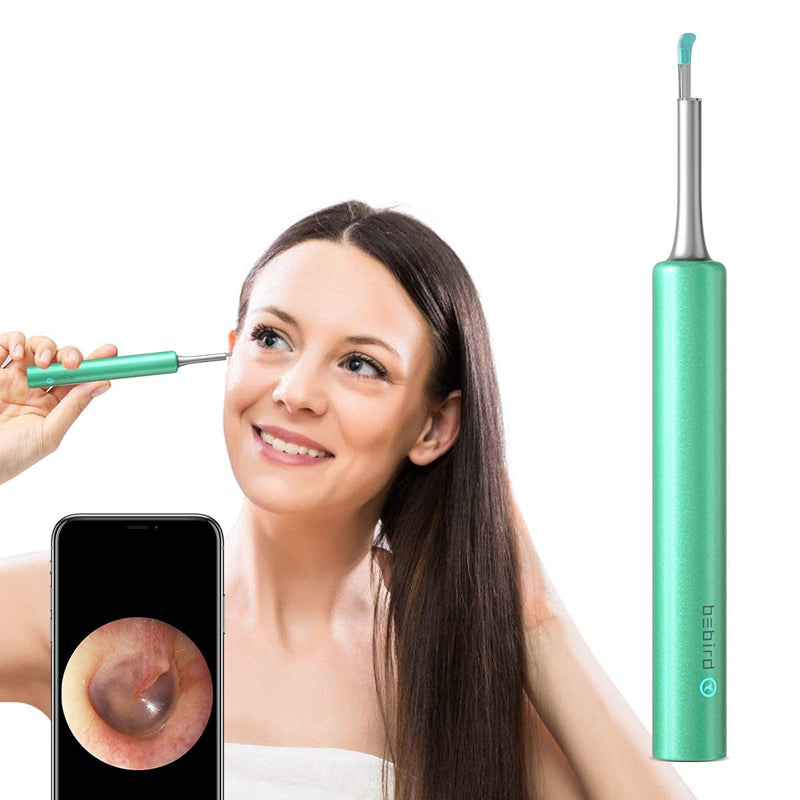 [Australia] - Oxbird(200-300W-PX) HD Wireless Otoscope with Light Ear Wax Camera, Ear Wax Remover Removal Cleaner Cleaning Kit, Suitable for Apple/Android, Dad and Madam Artifact,Perpetual Commitment Green 