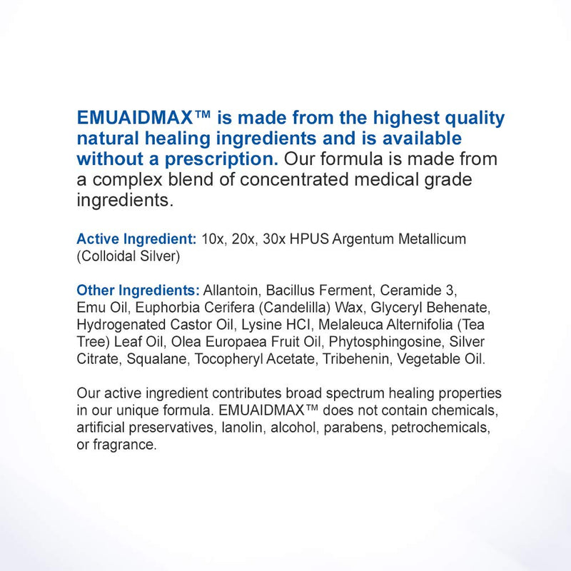 [Australia] - EMUAIDMAX Ointment - Eczema Cream. Maximum Strength Treatment. Use Max Strength for Athletes Foot, Psoriasis, Jock Itch, Anti Itch, Rash, Shingles and Skin Yeast Infection. 