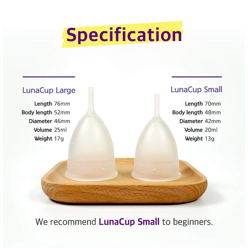 [Australia] - Lunacup Menstrual Cup Classic Small(20ml) Suitable for Beginners: Soft & High Elastic, 100% Medical Grade Silicone from Korea 