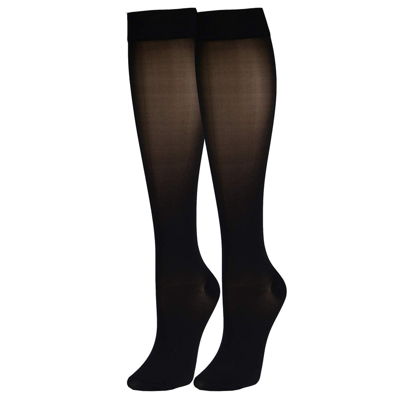 [Australia] - Truform Sheer Compression Stockings, 20-30 mmHg, Women's Knee High Length, 30 Denier, Black, X-Large X-Large (1 Pair) 