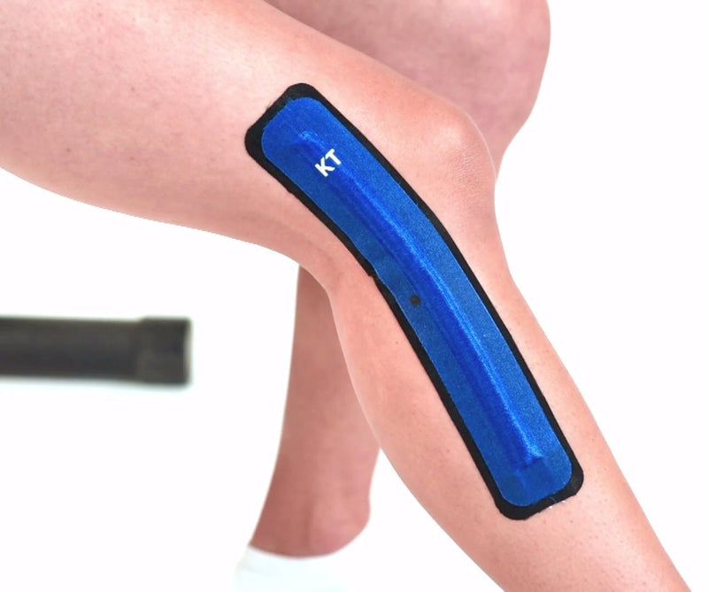 [Australia] - KT Tape KT Flex Reinforced Adhesive Strips for Knees, 8 Pre cut 10 inch Strips, Blue 