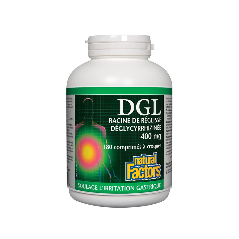 [Australia] - Natural Factors, DGL Licorice Root Extract, Natural Digestive Relief, 180 Tablets 180 Count (Pack of 1) 