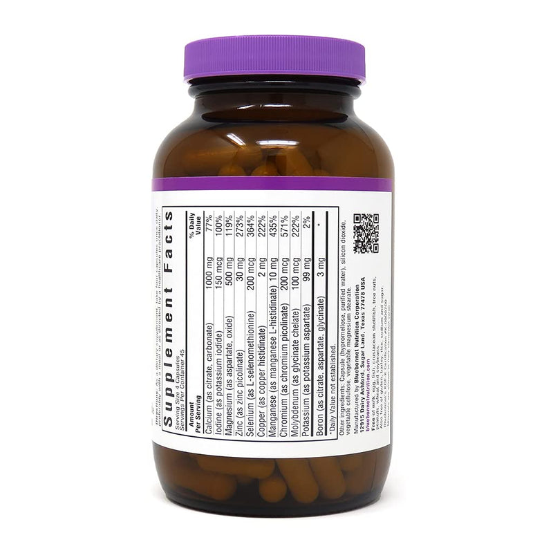 [Australia] - BlueBonnet Multi Minerals Plus Boron No Iron Vegetarian Capsules, 180 Count 
