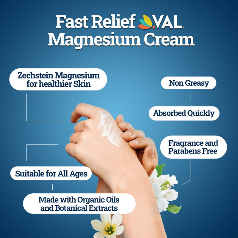[Australia] - VAL Zechstein Magnesium Chloride Formula Eczema Psoriasis Anti Itch Cream Moisturizer for Dry Skin with Organic Oils Almond Oil Vitamin E Evening Primrose Oil Calendula Best Cream for Dry Skin 4oz 