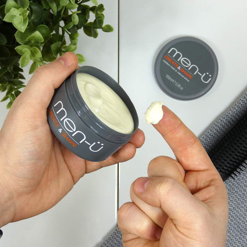 [Australia] - men-u mens hair products CREATE AND SHAPE 100ml mens hair cream ‚Äì Adds texture and definition, smoothes and defrizzes. Hair putty with medium hold and medium shine. Single walled 100ml styling puck 