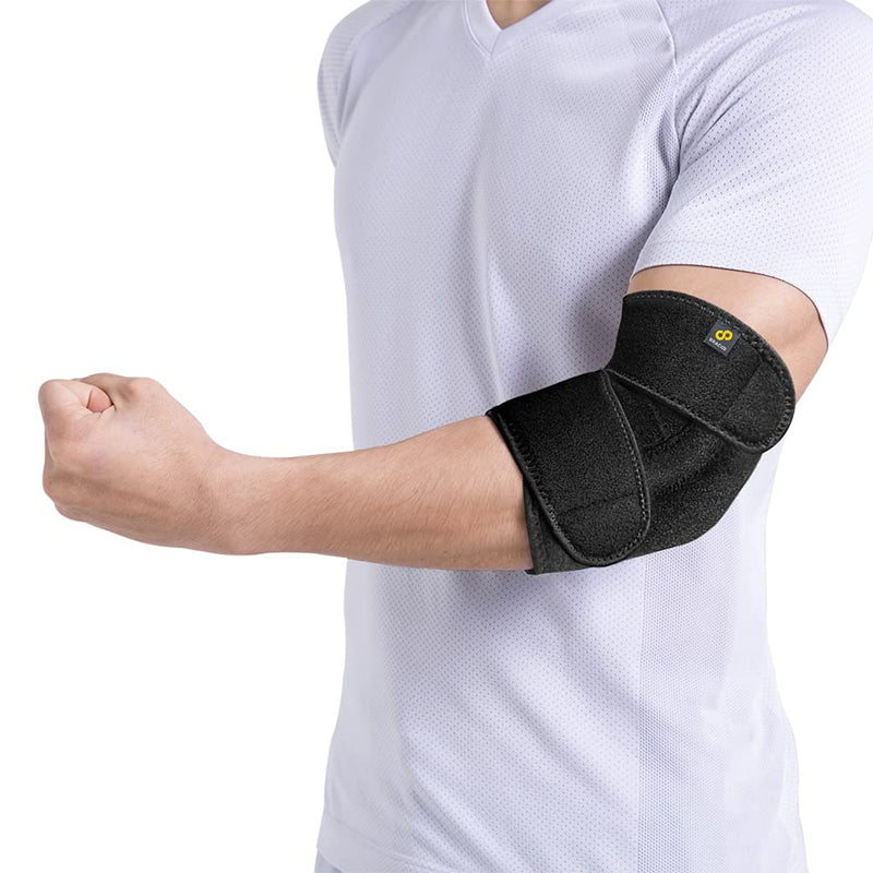 [Australia] - Bracoo Elbow Support, Reversible Adjustable Brace with Dual Stabilizers for Sprain, Joint Pain Relief, Tendonitis, Tennis-Golfer's Elbow Treatment, EP30, 1 Count 