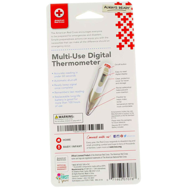 [Australia] - First Years Y7078a1 American Red Cross Multi-Use Digital Thermometer 