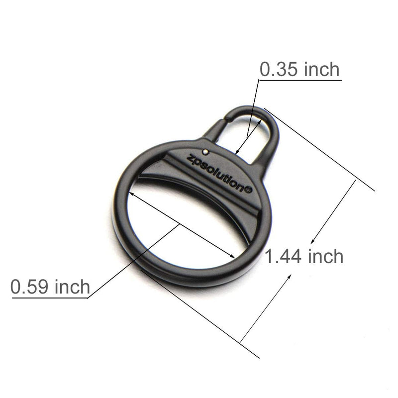 [Australia] - Zpsolution Zipper Ring Pulls Zipper Tab Replacement for Luggage Suitcase Backpack Handbags Boots Jackets 4 black 