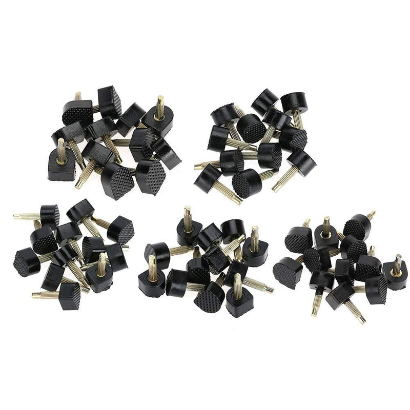 [Australia] - VOBOR U Shaped Heel Tip Heel Heel Cap Replacement Tips for High Heels Black High Heel Replacement Tips U Round Shape Heel Tip 60PCs (5 Different Size) 